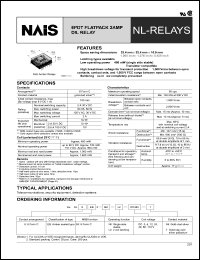 NL6EBX-L2-DC24V datasheet: NL-relay. 6PDT, 2 Amp, dil. relay. 6 form C. Coil voltage 24 V DC. Amber sealed type. 2 coil latching. Contact material: gold-clad silver. NL6EBX-L2-DC24V