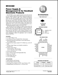 MC34280FTB datasheet: Power Supply & Management IC for Handheld Electronic Products MC34280FTB