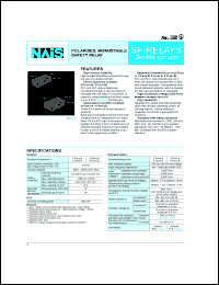 SF4D-DC5V datasheet: SF-relay. Polarized, monostable safety relay. Coil voltage 5 V DC. Contact arangement: 4 form A 4 form B. SF4D-DC5V