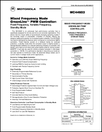 MC44603DW datasheet: Mixed Frequency Mode GreenLine PWM Controller MC44603DW