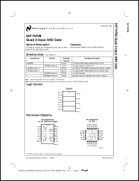 54F08DM datasheet: Quad 2-Input AND Gate 54F08DM