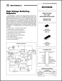 MC33363BP datasheet: High Voltage Switching Regulator MC33363BP