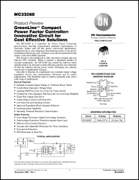 MC33260P datasheet: GreenLine™ Compact Power Factor Controller: Innovative Circuit for Cost Effective Solutions MC33260P