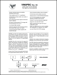 V960PBC-33REVB2 datasheet: Local bus to PCI bridge for i960SA/SB processors. Frequency 33 MHz. V960PBC-33REVB2