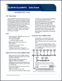 QL901M-6PS680C datasheet: QuickMIPS embedded standard product (ESP). QL901M-6PS680C
