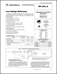 MC1403D datasheet: Low Voltage Reference MC1403D