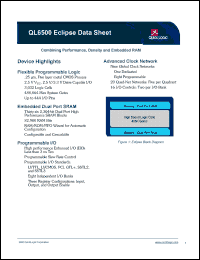 QL6500-5PS672C datasheet: Combining performance,density, and embedded RAM. QL6500-5PS672C