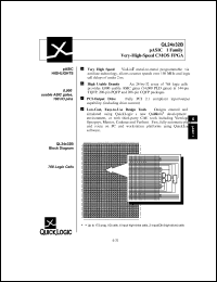 QL24x32B-2PQ208C datasheet: Very-high-speed CMOS FPGA, pASIC1 family. QL24x32B-2PQ208C