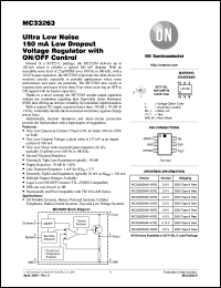 MC33263NW-28R2 datasheet: Ultra Low Noise 150 mA Low Dropout Voltage Regulator with On/Off Control MC33263NW-28R2