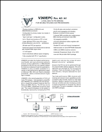 V360EPC-50 datasheet: Local bus to PCI bridge for de-multiplexed A/D processors. 50 MHz. V360EPC-50