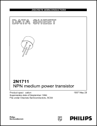 2N1711 datasheet: 50 V, NPN medium power transistor 2N1711