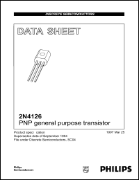 2N4126 datasheet: 25 V, PNP general purpose transistor 2N4126