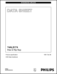 74ALS174D datasheet: 5.5 V, 70 MHz, hex D flip-flop 74ALS174D