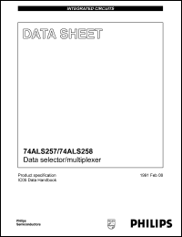 74ALS257DB datasheet: 5.5 V, data selector/multiplexer 74ALS257DB