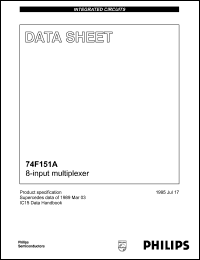 N74F151AN datasheet: 5.5 V, 8-input multiplexer N74F151AN