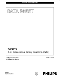 N74F1779N datasheet: 5.5 V, 8-bit bidirectional binary counter N74F1779N