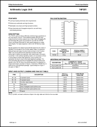 N74F381D datasheet: 5.5 V, arithmetic logic unit N74F381D