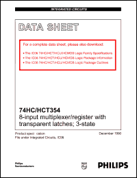 74HC/HCT354 datasheet: 8-input multiplexer/register 74HC/HCT354