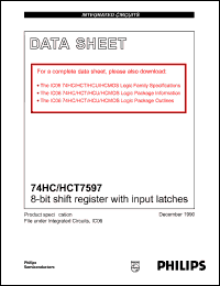 74HC/HCT7597 datasheet: 8-bit shift register with input latch 74HC/HCT7597