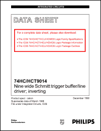 74HC/HCT9014 datasheet: Nine wide schmitt trigger buffer/line driver 74HC/HCT9014