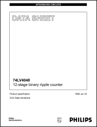 74LV4040D datasheet: 5.5 V, 12-stage binary ripple counter 74LV4040D