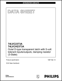74LVCH2373AD datasheet: 3.6 V, octal D-type transparent latch witch 5-volt tolerant input/output 74LVCH2373AD