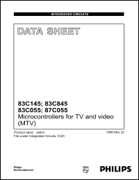 P83C845BBP datasheet: 3.5-12 MHz, microcontroller for TV and video P83C845BBP