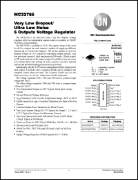MC33765DTB datasheet: Very Low Dropout/ Ultra Low Noise 5 Outputs Voltage Regulator MC33765DTB