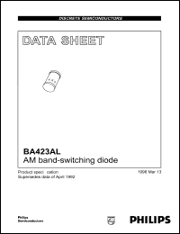 BA423AL datasheet: 20 V, AM band-switching diode BA423AL