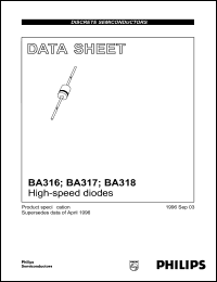 BA316 datasheet: 15 V, high-speed diode BA316