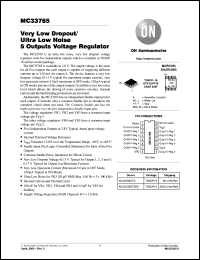 MC33765DTBR2 datasheet: Very Low Dropout/ Ultra Low Noise 5 Outputs Voltage Regulator MC33765DTBR2