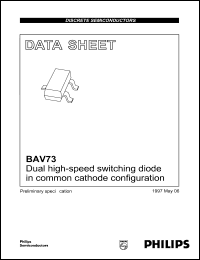 BAV73 datasheet: 250 V, dual high-speed switching diode BAV73