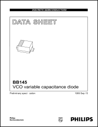 BB145 datasheet: 6 V, VCO variable capacitance diode BB145