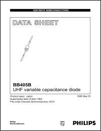 BB405B datasheet: 30 V, UHF variable capacitance double diode BB405B