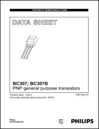 BC307 datasheet: 50 V, PNP general purpose transistor BC307