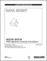 BCF29 datasheet: 32 V, PNP general purpose transistor BCF29
