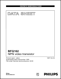 BFQ162 datasheet: 20 V, NPN video transistor BFQ162