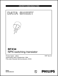 BFX34 datasheet: 120 V, NPN switching transistor BFX34