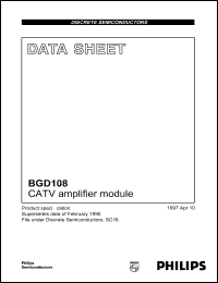 BGD108 datasheet: 24 V, CATV amplifier module BGD108