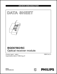 BGE67BO/SC datasheet: 24 V, optical receiver module BGE67BO/SC