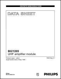 BGY205 datasheet: 6 V, UNF amplifier module BGY205