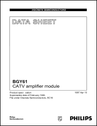 BGY61 datasheet: 24 V, CATV amplifier module BGY61