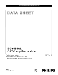 BGY685AL datasheet: 24 V, CATV amplifier module BGY685AL