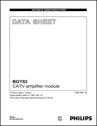 BGY82 datasheet: 24 V, CATV amplifier module BGY82