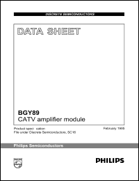 BGY89 datasheet: 24 V, CATV amplifier module BGY89