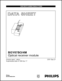BGY67BO/4M datasheet: 24 V, optical receiver module BGY67BO/4M