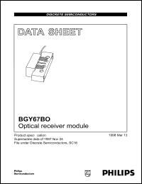 BGY67BO datasheet: 24 V, optical receiver module BGY67BO