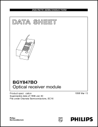 BGY847BO datasheet: 24 V, optical receiver module BGY847BO