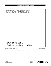 BGY887BO/SC datasheet: 24 V, optical receiver module BGY887BO/SC