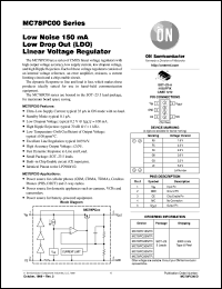 MC78PC30NTR datasheet: Low Noise 150mA Low Drop Out (LDO) Linear Voltage Regulator MC78PC30NTR